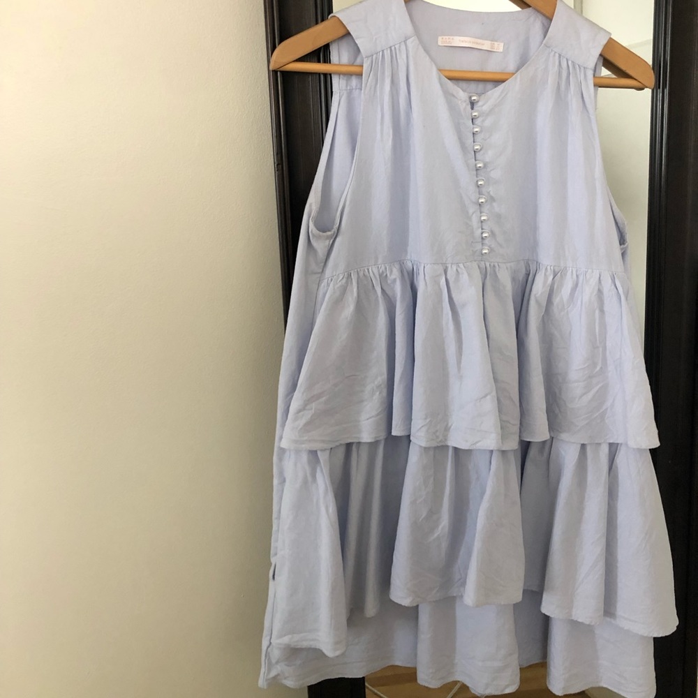 Light Blue ruffled ZARA dress